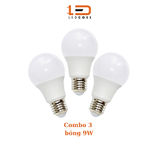 COMBO 3 Bóng đèn LED bulb tròn LEDGOES 9W