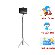 Gậy chụp ảnh 3 chân có bluetooth K10 chụp ảnh, selfie, tự sướng bằng remote và kẹp xoay 360 độ - Hàng Chính Hãng