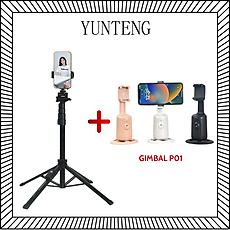 Combo Gậy Selfie Yunteng XC 90 và Gimbal P01 Xoay 360° Tự Động - Phụ Kiện Quay Vlog, Livestream - Hàng Chính Hãng