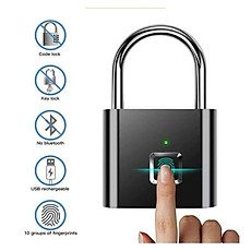 Ổ KhóIa Cảm Ứng Vân Tay Thông Minh – Mẫu Mới, Chống Trộm Chuyên Nghiệp, Có Sạc Pin, ĐÈN TRANG TRÍ