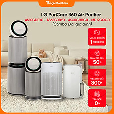 Máy lọc không khí LG PuriCare360 - AS10 - AS65 - AS60 - Máy hút ẩm - MD19GQGE0 - Hàng chính hãng LG