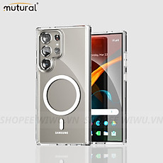 Ốp Lưng Samsung S25 Ultra / S25 Plus / S25 Mutural Ice Trong Suốt Viền Chống Sốc Hỗ Trợ Sạc Không Dây Magnetic - Hàng chính hãng