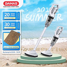 Máy Hút Bụi Cầm Tay Không Dây Sử Dụng Pin Sạc DAMAS Vacuum Cleaner D610W - Hàng Chính Hãng