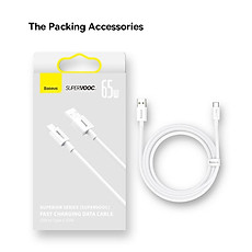 Cáp Sạc Baseus Superior Series (SUPERVOOC) 65W CAYS000902 Fast Charging USB to Type-C - Hàng Chính Hãng