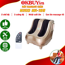 Máy Massage Chân Nhật Bản Nikio NK-189 (Dòng Cao Cấp) - Mát Xa Bàn Chân Và Bắp Chân, Xoa Bóp Dây Ấn Bằng Cao Su Non, Kết Hợp Rung Và Nhiệt Sưởi Đa Năng, Giảm Đau Nhức Chân, Tăng Tuần Hoàn Máu Cho Chân - Tươi Mới Đôi Chân