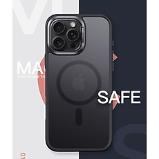 Ốp Lưng Chống Sốc Dành Cho IPhone 16 Pro, 16 Pro Max hiệu Likgus - Chống Bám Vân Tay, Hỗ Trợ Sạc Từ Tính, Mặt Lưng Nhám Mờ Cao Cấp - Hàng Chính Hãng