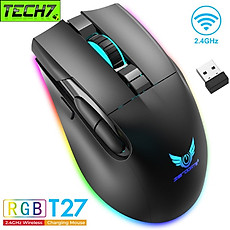 Chuột không dây LED RGB 3200 DPI Gaming Mouse T27 cho máy tính laptop hàng nhập khẩu