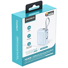 Pin dự phòng sạc nhanh 35W Choetech B832 tích hợp cáp sạc Type C - Hàng chính hãng