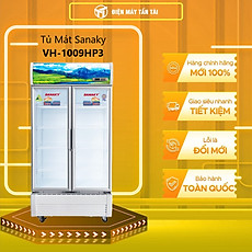 TỦ MÁT 2 CÁNH INVERTER SANAKY 900 LÍT VH-1009HP3 ĐỒNG (R134A) - HÀNG CHÍNH HÃNG - CHỈ GIAO HCM