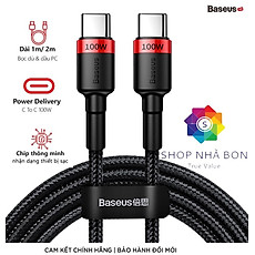 Cáp Sạc Baseus 100W Type-C to Type-C - Hàng Chính Hãng