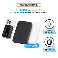 Sạc dự phòng Anker Zolo A1684 10000mAh 30W sạc không dây tối đa 7.5W - GiaPhucStore | Hàng Chính Hãng
