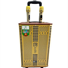 Loa kéo di động bluetooth,K10 Bass 25 Thùng gỗ cao cấp,Tặng 2 mic không dây ,Hàng chính hãng