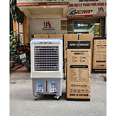 Quạt đá, quạt hơi nước, quạt điều  hoà 45L có bánh xe tặng kèm 2 hộp đá khô, Hàng chính hãng