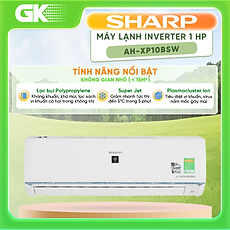 Máy lạnh Sharp Inverter 1 HP AH-XP10BSW - Hàng chính hãng - Chỉ giao HCM
