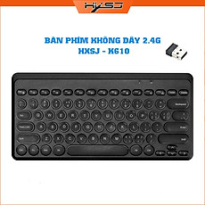 Bàn phím không dây HXSJ K610 - Kết nối 2.4G giảm ồn, gọn nhẹ dễ mang đi, phù hợp Mac/ PC/ Laptop/ Điện thoại - Hàng chính hãng