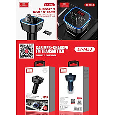 Tẩu Sạc Bluetooth Earldom M53  Hàng Chính Hãng