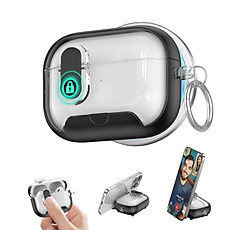 Bao Case Ốp Trong Suốt Tích hợp chân đế đỡ điện thoại, Khóa Chống Thất Lạc Rơi Tai Nghe, Từ Tính cho Airpods 4 / Airpods Pro 2 - Hàng Chính Hãng