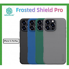 Ốp lưng cho iPhone 16 Pro / 16 Pro Max, 16, 16 Plus hiệu Nillkin Frosted Shield Pro chống sống chống vân tay - Hàng nhập khẩu