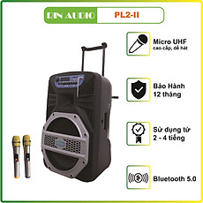 Loa kéo di động karaoke Rinton PL2-II 400W (có bình) - Hàng chính hãng