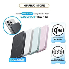 Pin sạc dự phòng không dây Anker MagGo 1C 15W 10000mah A1664 - GiaPhucStore | Hàng Chính Hãng