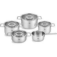 Bộ nồi Fissler Pure Collection 4 nồi 1 quánh nắp kính Hàng chính hãng