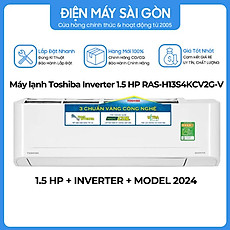 Máy lạnh Toshiba Inverter 1.5 HP RAS-H13S4KCV2G-V - Hàng chính hãng (chỉ giao HCM) - TỰ LÀM SẠCH - KHÁNG KHUẨN KHỬ MÙI - LỌC BỤI MỊN