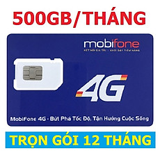 SIM 4G Mobifone Tặng 500GB/Tháng Trọn Gói 6 Tháng, 12 Tháng - Không Cần Nạp Tiền - Hàng chính Hãng