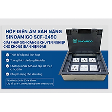 Hộp điện âm sàn nâng Sinoamigo SCF-245C, lắp 9-12 thiết bị - Hàng nhập khẩu chính hãng
