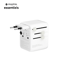 Sạc du lịch chuyển đổi chân cắm mophie Essentials PD 70W, 35W 3C2A GaN - Hàng chính hãng