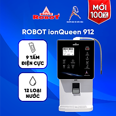 Máy Lọc Nước Điện Giải Ion Kiềm ROBOT IonQueen 912 Chế Độ Nóng Nguội Lạnh - 9 Tấm Điện Cực Titanium Phủ Platium - Hàng Chính Hãng