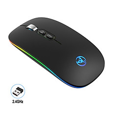 Chuột không dây HXSJ M103B wireless Bluetooth tự sạc pin siêu mỏng không gây tiếng ồn chuyên dùng cho Máy tính, pc, Laptop, Tivi  - Hàng chính hãng