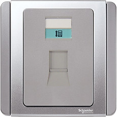 Ổ điện thoại/internet E3031RJK GS  Bạc Schneider | Chính hãng |