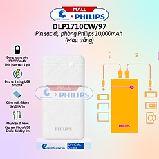 Pin Sạc Dự Phòng Philips 10,000mAh vỏ Kim Loại - 20,000mAh - Hàng Chính Hãng - Bảo Hành 12 Tháng