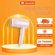 Máy sấy tóc Philips series 3000 BHD321/50 màu hồng, công suất 1600W  | Hàng chính hãng