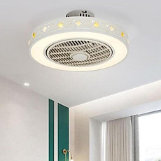 Đèn quạt HARZO kiểu dáng độc đáo, sang trọng trang trí nội thất hiện đại - kèm điều khiển từ xa .