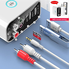 ROGTZ - Bộ Thu Phát Bluetooth 5.0 K16, Sạc Nhanh QC 2.1A, Giải Mã Âm Thanh Cao Cấp, 2 Cổng Đầu Ra Đa Năng, Hỗ Trợ Thẻ Nhớ Và USB, Điều Khiển Từ Xa, Thiết Kế Nhỏ Gọn - Hàng Chính Hãng