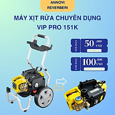 Máy xịt rửa xe chuyên dụng Annovi Reverberi VIP Pro 151K motor từ, áp lực 150BAR, 2600W- Hàng chính hãng