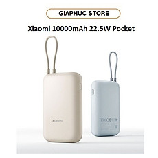 Pin sạc dự phòng Xiaomi 10000mAh 22.5W Có dây cáp Type C Kèm Theo - Hàng Chính Hãng