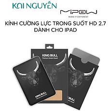Miếng Dán Cường Lực MIPOW KINGBULL PREMIUM HD (2.7D)  dành cho IPAD Series - Hàng chính hãng