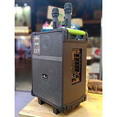 Loa kéo Kiomic K99 bass 20 ốp da cực đẹp - kèm 2 mic không dây UHF - Hàng chính hãng