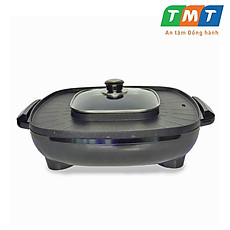 Nồi lẩu điện nướng vuông 2 in 1 đa năng HA-688