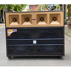 Loa tủ điện MTMax BK44 - loa kéo di động ngoài trời bass 4 tấc đôi ngang, 4 treble - Loa khủng long công suất cực lớn đến 6500W - Kèm 2 micro UHF - Kết nối Bluetooth, AV, USB, TF card, TWS - Thùng gỗ cao cấp cho âm thanh mạnh mẽ, chân thực -Hàng nhập khẩu