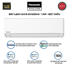 Máy lạnh/Điều hòa Panasonic CU/CS-XU12ZKH-8 - Công suất 1.5HP - Một chiều - Lọc sạch không khí nanoeX - Kết nối wifi - Hàng chính hãng