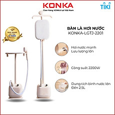 Bàn ủi hơi nước đứng chính hãng Konka LGTJ-2201 cao cấp công suất 2200W, bình chứa 2.5L, bàn là thích hợp cho mọi loại vải, cây treo cứng cáp kèm bàn ủi tiện lợi - Hàng chính hãng