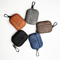 Bao Case Hybrid Vải Folio cho Airpods Pro / Airpods 3 / Airpods Pro 2 / Airpods 4 / Airpods Pro 3 - Hàng Chính Hãng