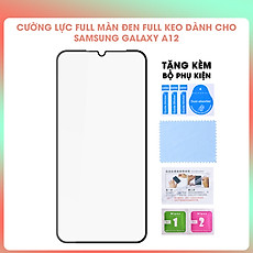 Kính Cường Lực Full Màn Hình Dành Cho Samsung Galaxy A12- Hàng Chính Hãng