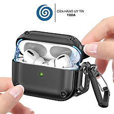 Vỏ bảo vệ có khóa an toàn nắp từ tính chống sốc cho AirPods Pro 2 - Hàng Chính Hãng