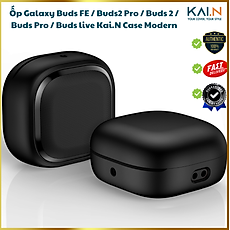 Ốp Bảo Vệ Dành Cho Samsung Galaxy Buds FE/ Buds 2/ Buds 2 Pro/ Buds Pro/ Buds Live, Kai.N Case Modern Kèm Dây Đeo Da_ Hàng Chính Hãng