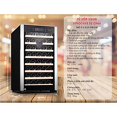 tủ rượu vang vinocave  52 chai-hàng nhập khẩu