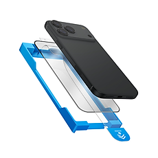 Miếng Dán Cường Lực Kèm Khung Dán UNIQ OPTIX VIVID EXOFIT 3D Trong Suốt/ Chống Nhìn Trộm cho iphone 17 pro/ 17 Pro max_ Hàng chính hãng